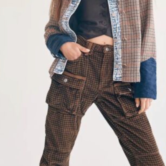 We The Free People London Calling Slouchy Cord Pants in Brown Size 29 - Picture 2 of 4